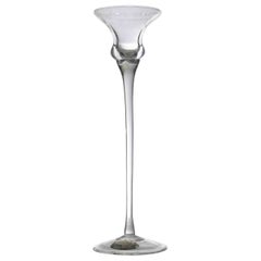 Portavelas vintage de cristal, Italia, años 70