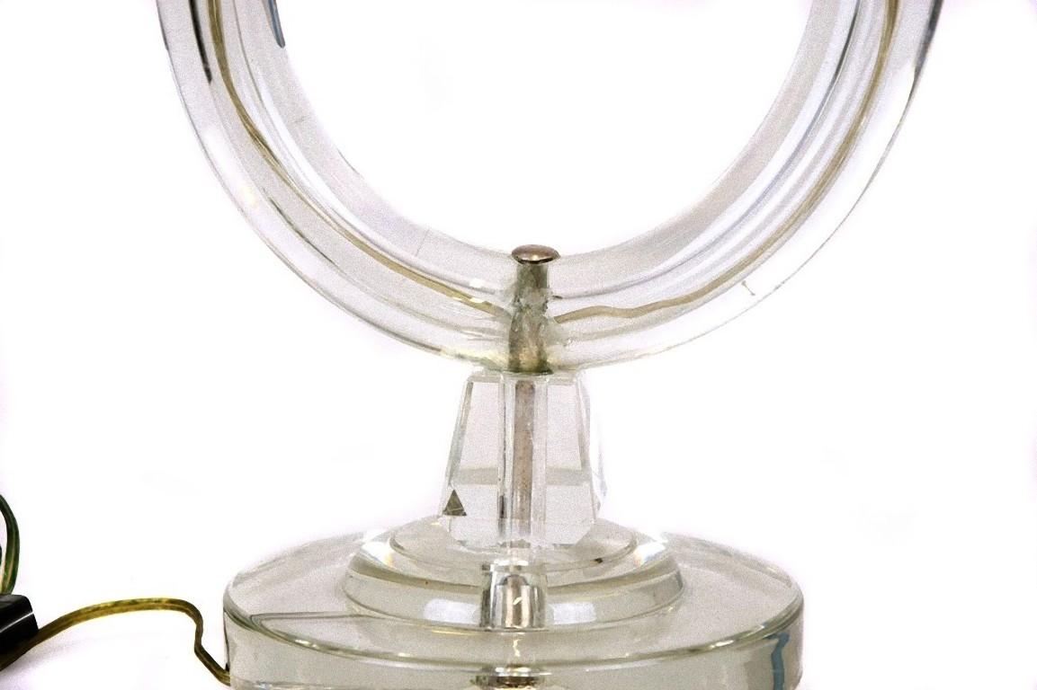 Vintage Glass Candleholder Lamps by Italian Manufacture, 1950s In Good Condition For Sale In Roma, IT