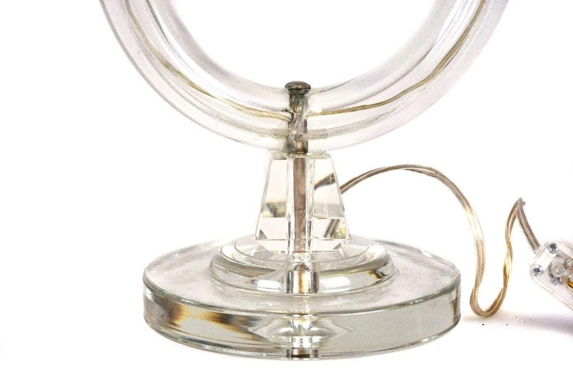 20th Century Vintage Glass Candleholder Lamps by Italian Manufacture, 1950s For Sale