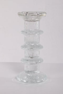 Vintage Glass Candlestick Design by Staffan Gellerstedt, 1960s