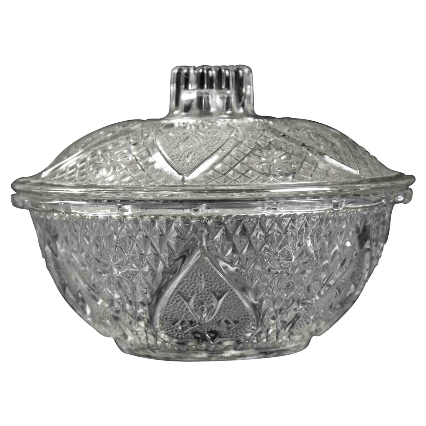 Bombonera de cristal vintage, años 70