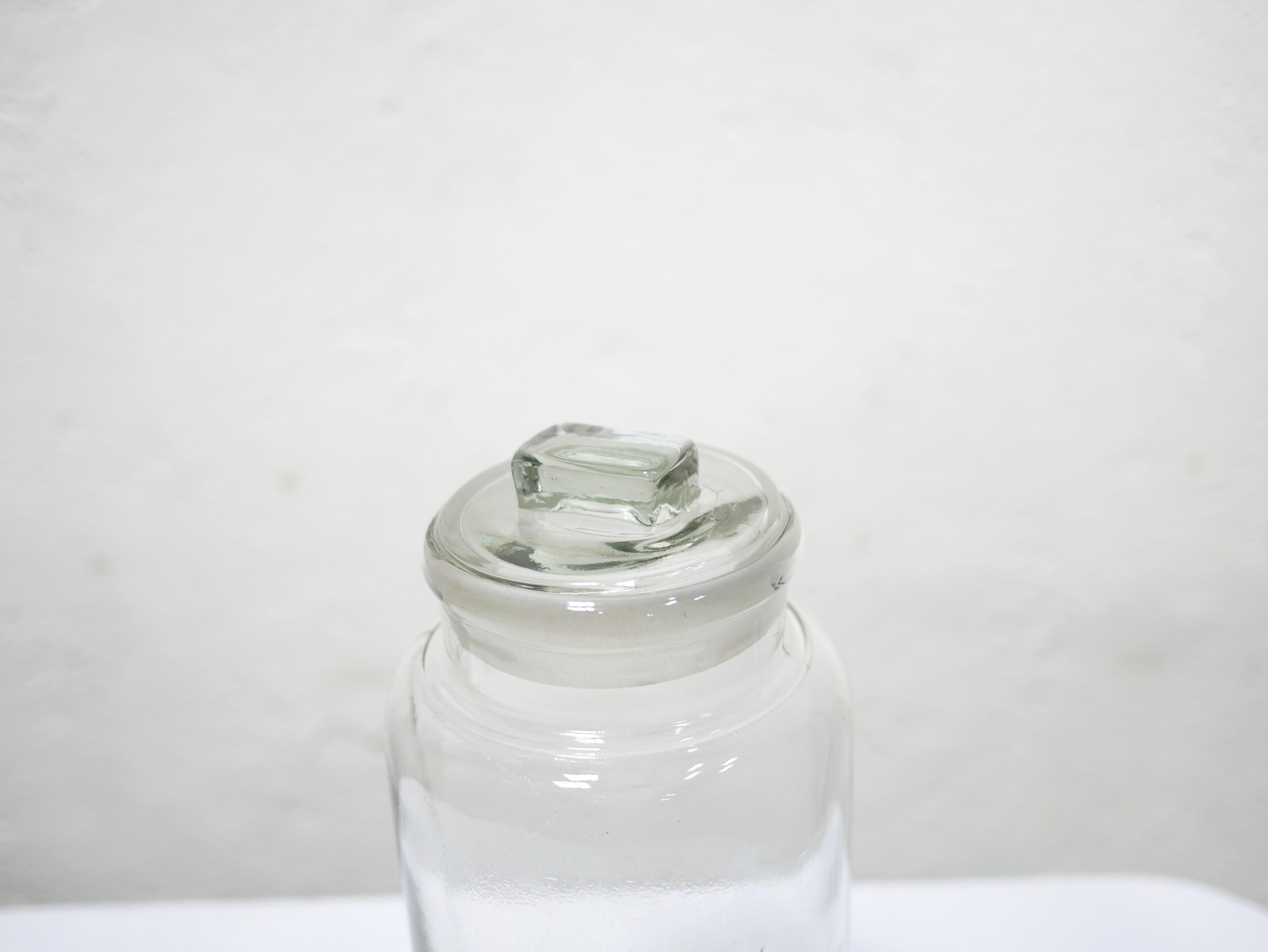 vintage glass candy jar with lid