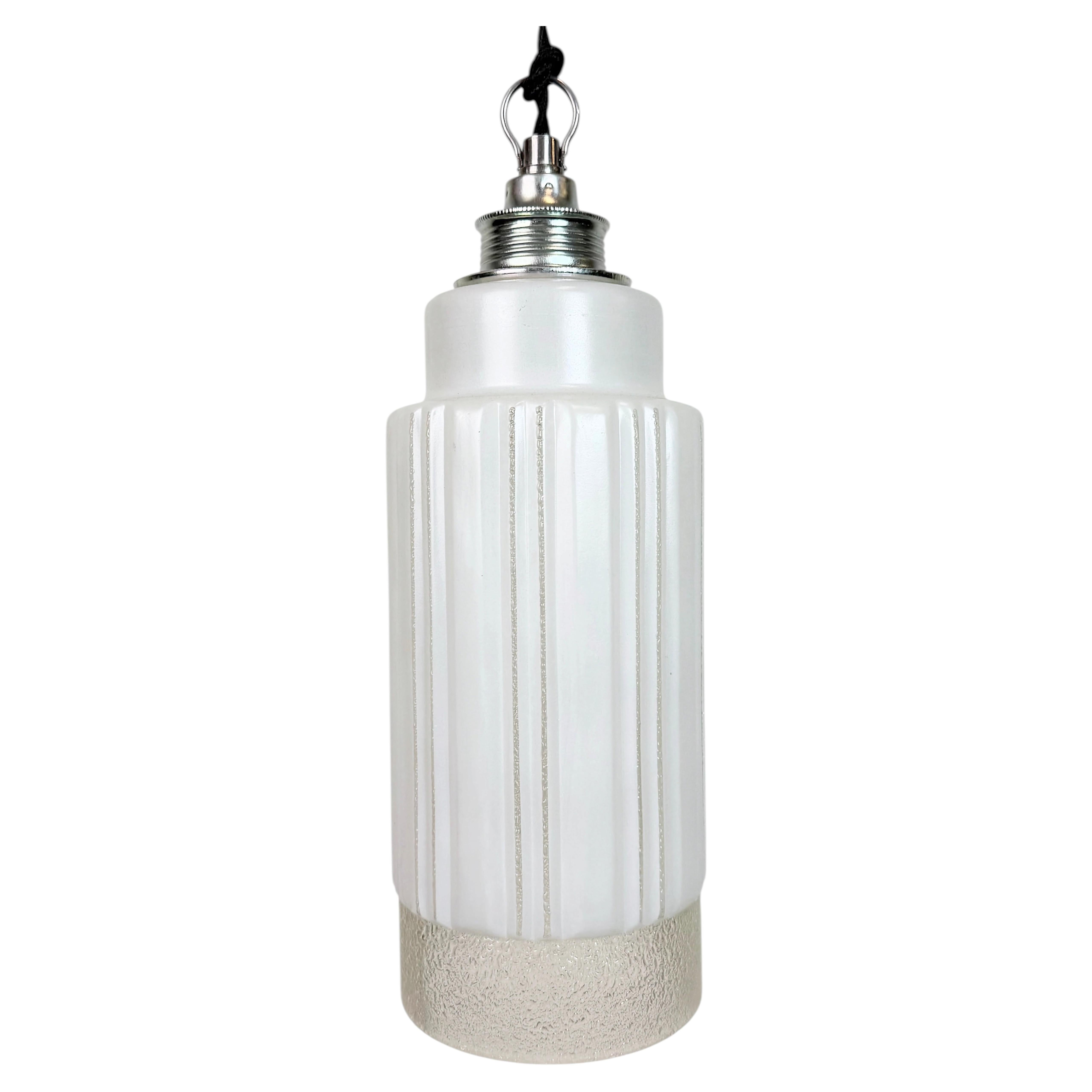 Vintage Glass Ceiling Light, 1970s