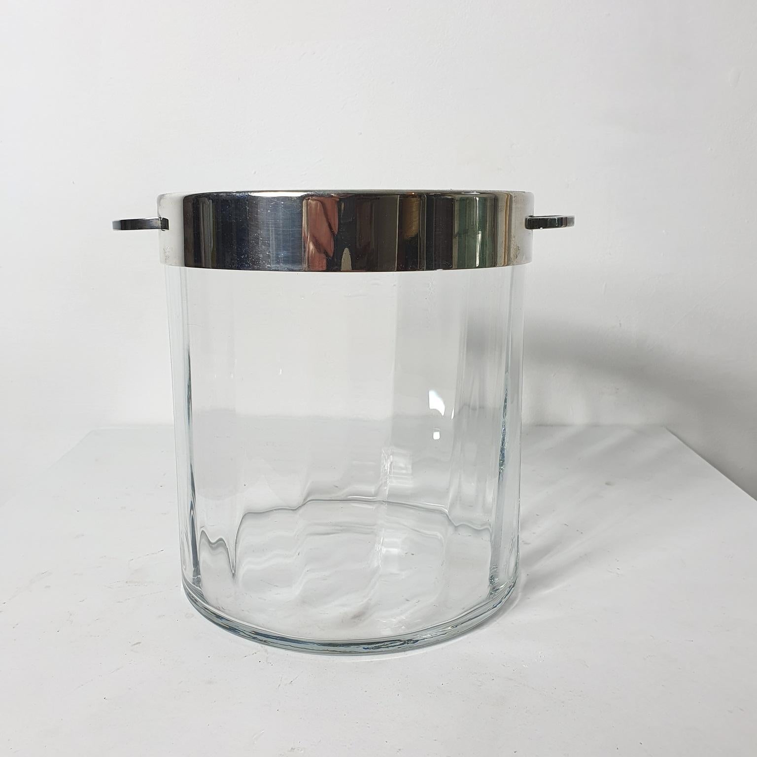 Italian Vintage Glass Champagne Cooler in Glass, Italy, 1970's For Sale