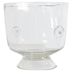 Large Vintage Glass Champagne Cooler in Glass, Italy