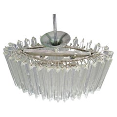 Vintage Glass Chandelier in the Style of Camer