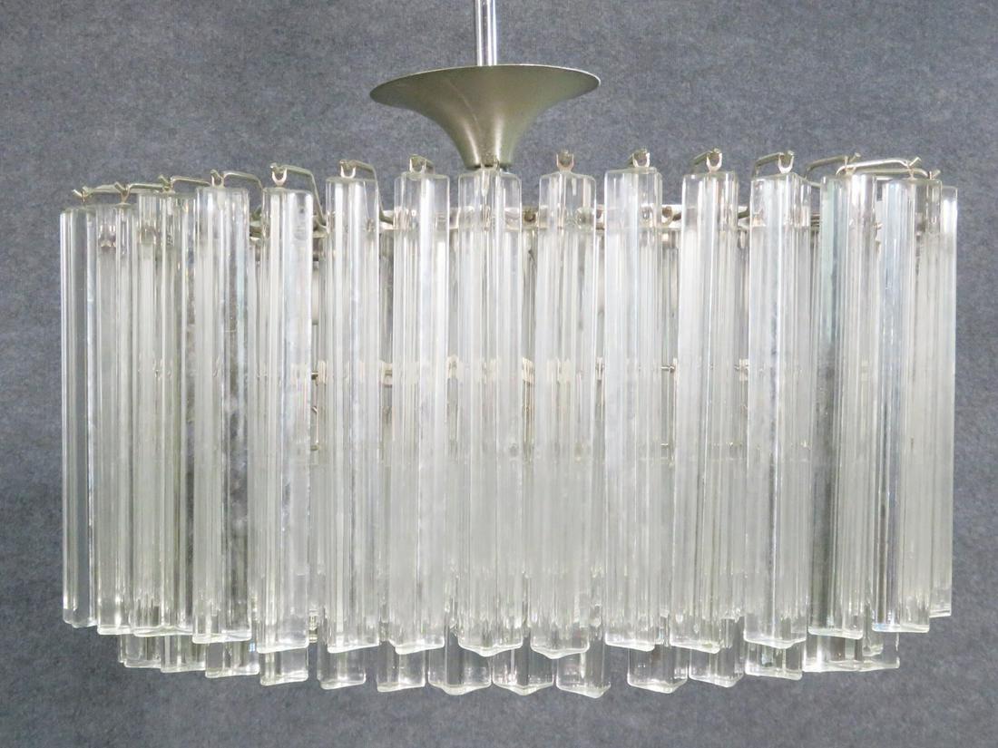 20th Century Vintage Glass Chandelier in the Style of Camer For Sale