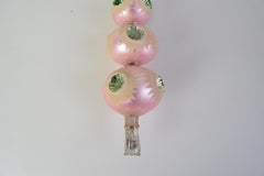 Vintage Glass Christmas Tree Top, Czechoslovakia, 1950's.