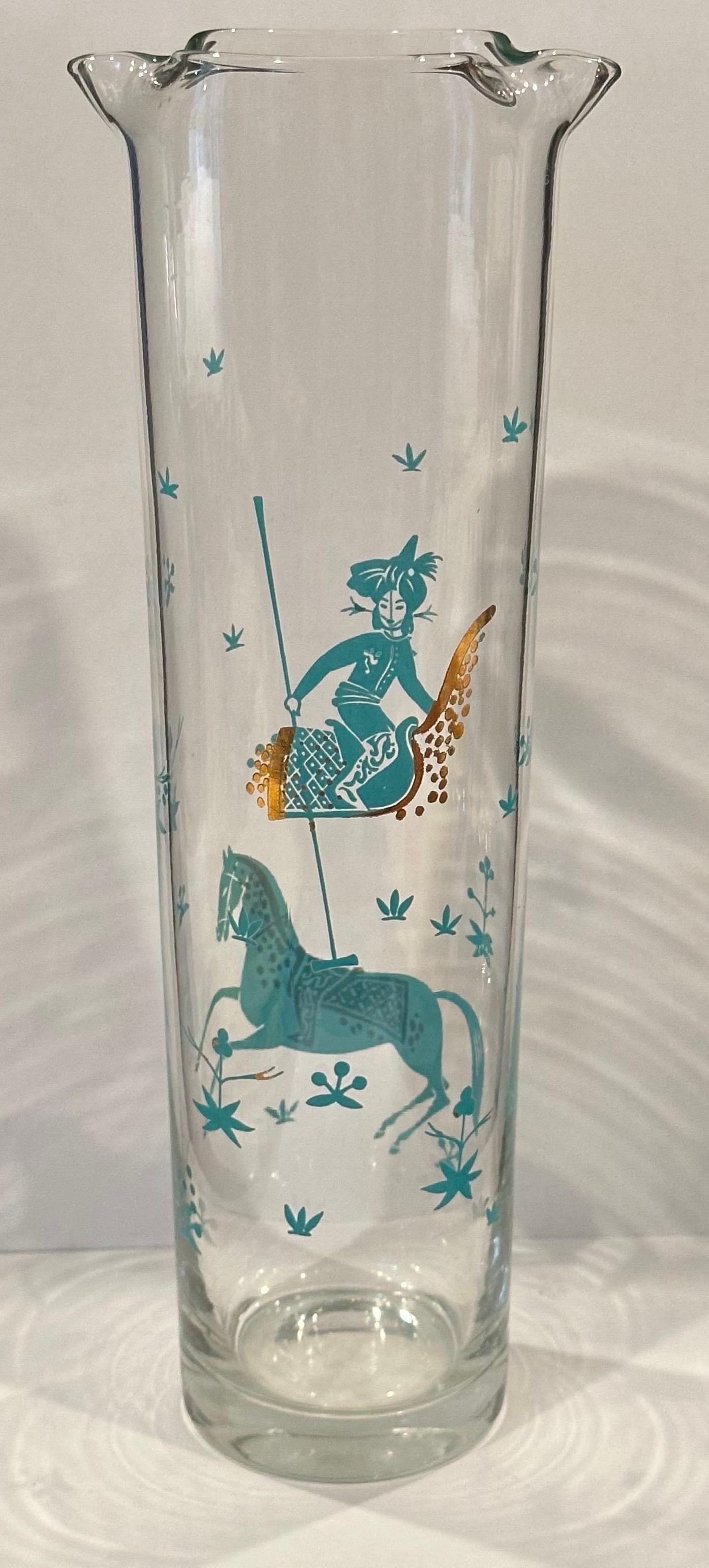 Jarra de cristal vintage para cóctel / Martini Estadounidense en venta