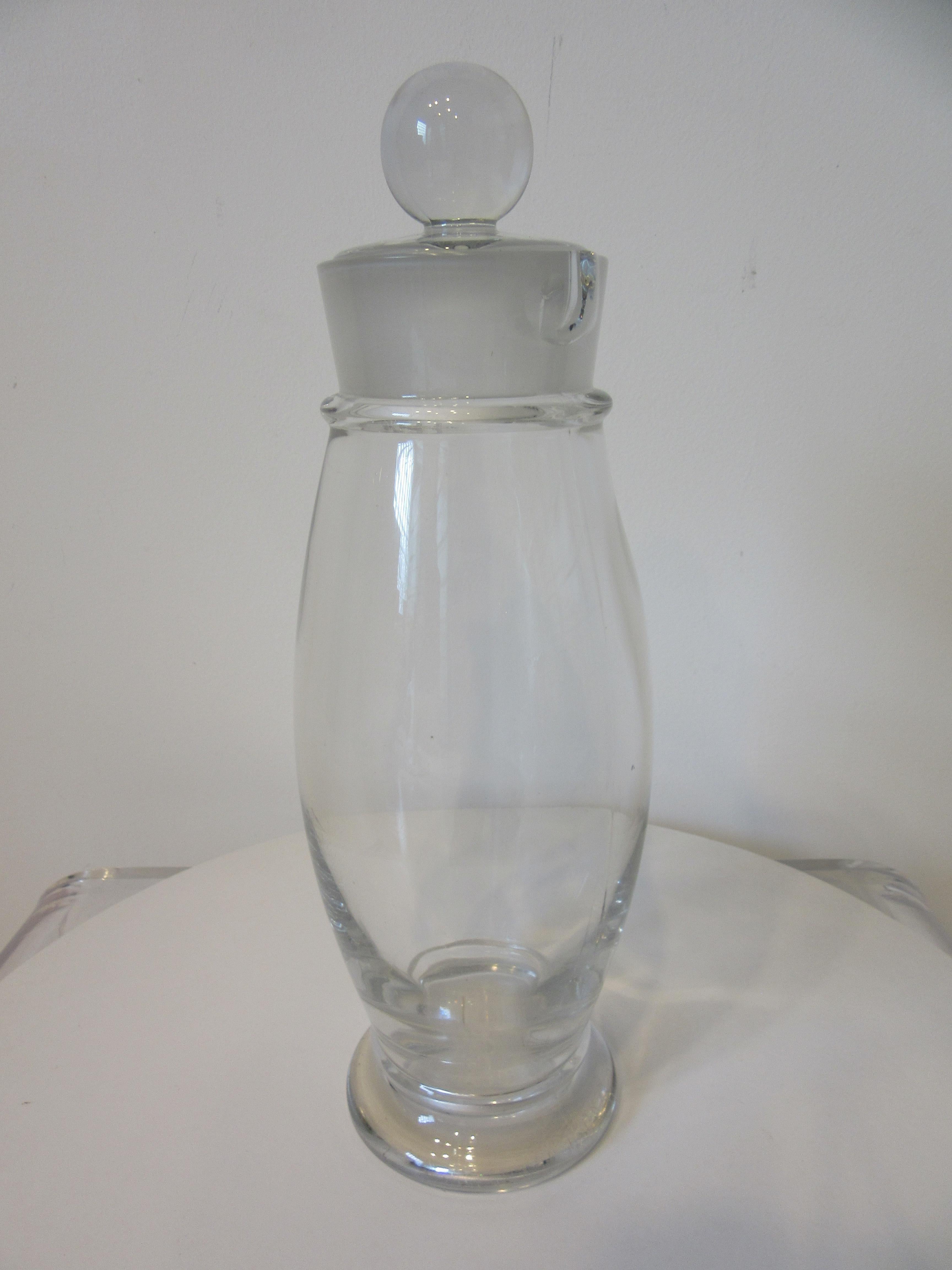 Vintage Glass Cocktail Shaker by Cambridge Glass Company For Sale 2