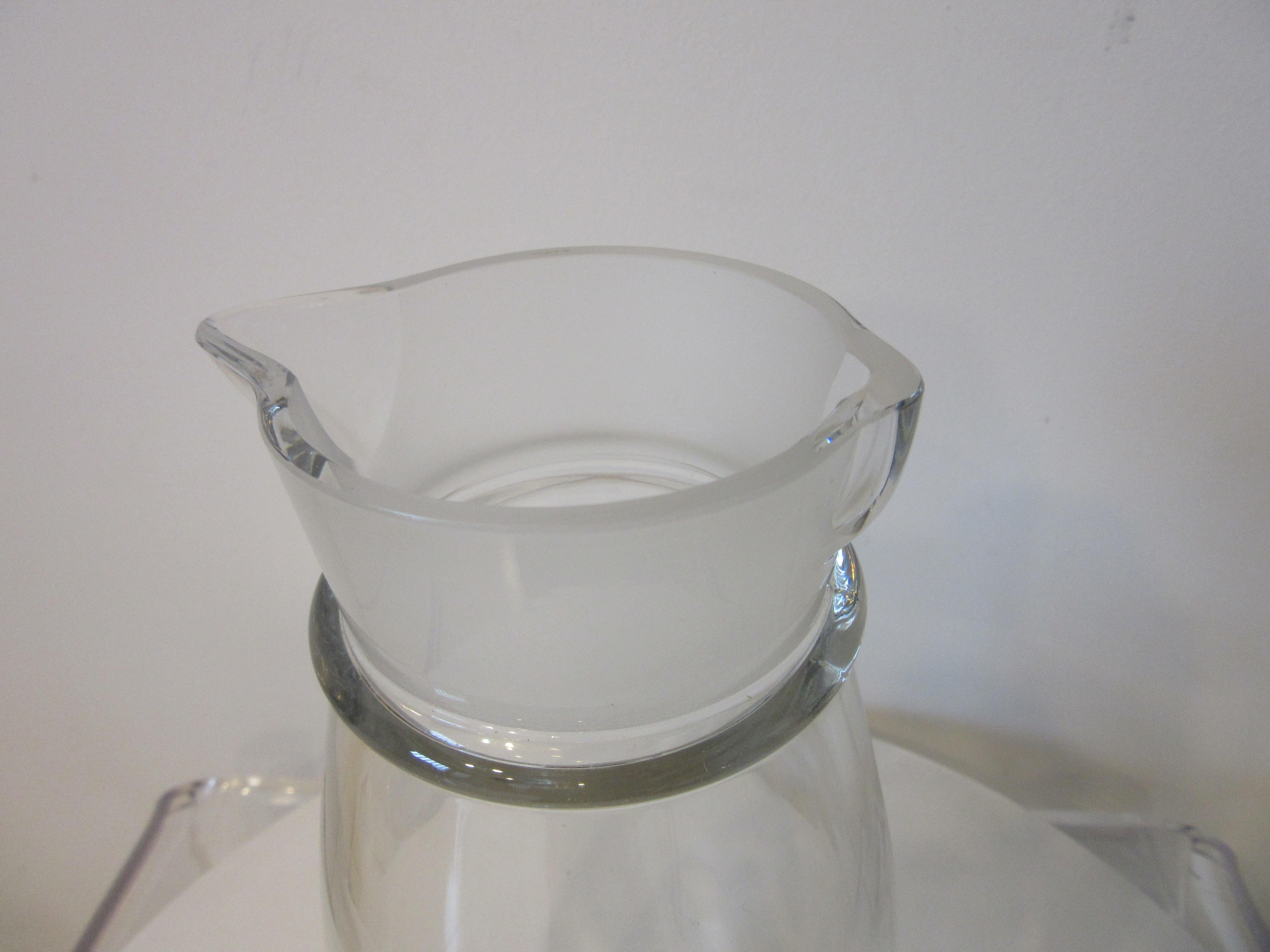 Mid-Century Modern Vintage Glass Cocktail Shaker by Cambridge Glass Company For Sale