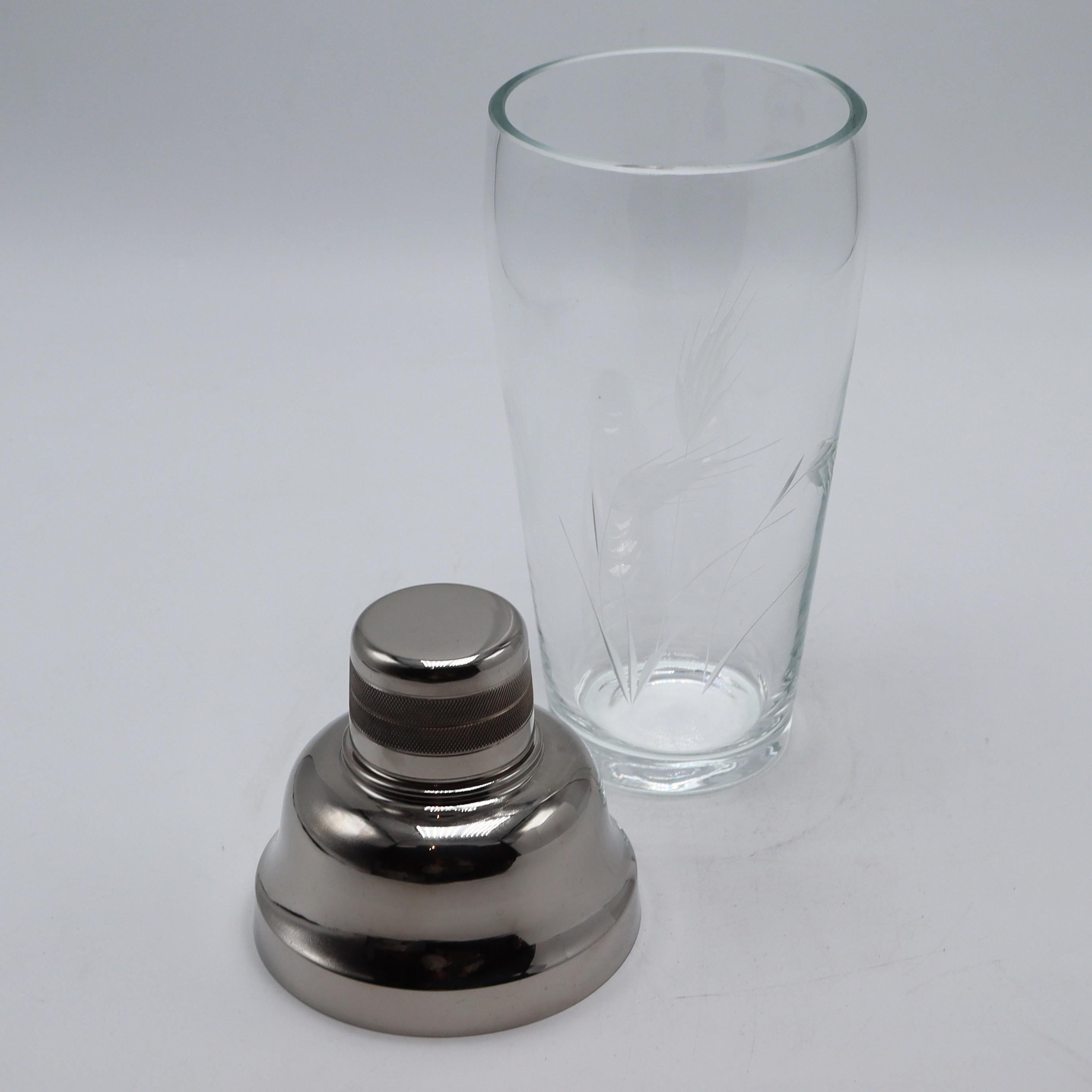 Mid-20th Century Vintage Glass Cocktail Shaker, c. 1950