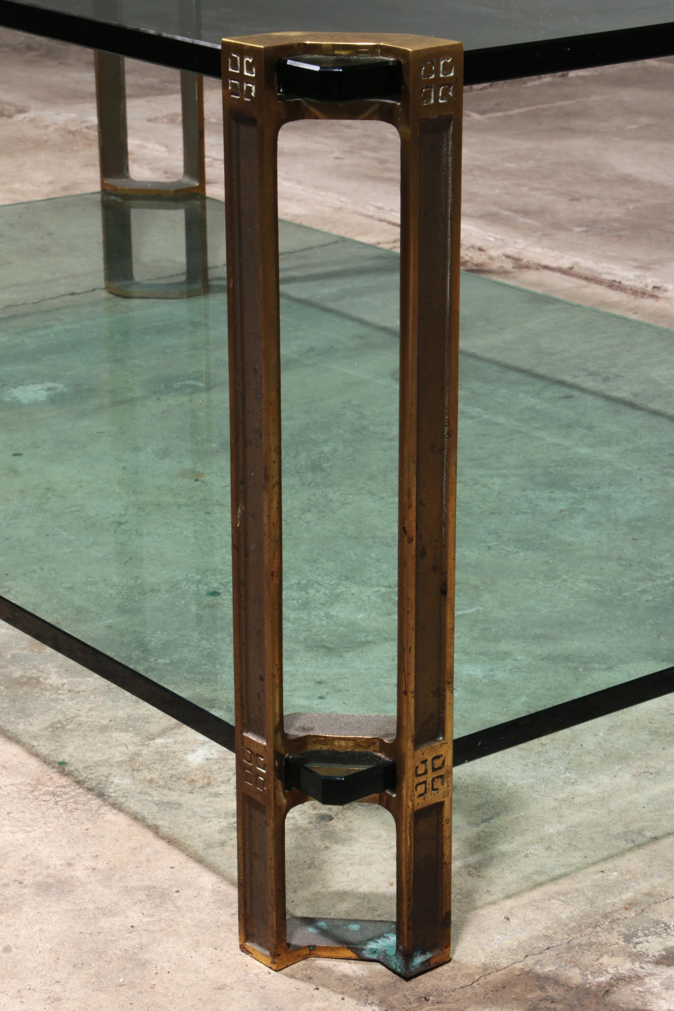 Table basse en verre vintage de Peter Ghyczy, modèle T24 Bon état - En vente à Oirlo, LI