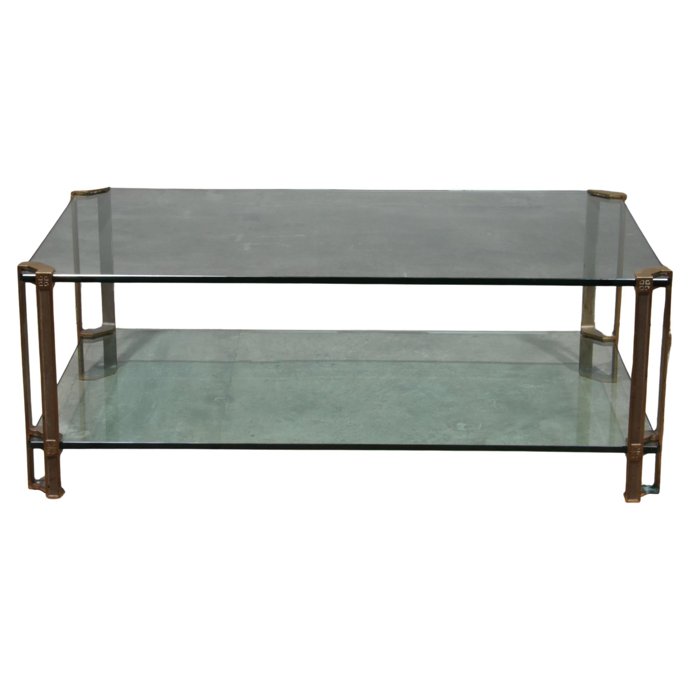 Vintage-Couchtisch aus Glas von Peter Ghyczy, Modell T24