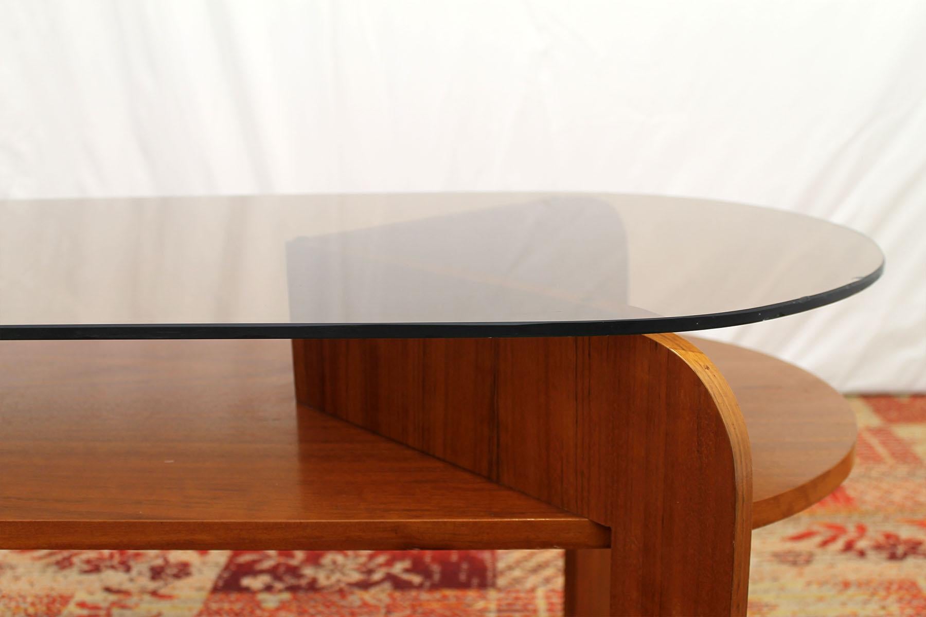 20th Century Vintage Glass Coffee Table from Czechoslovakia, 1980s