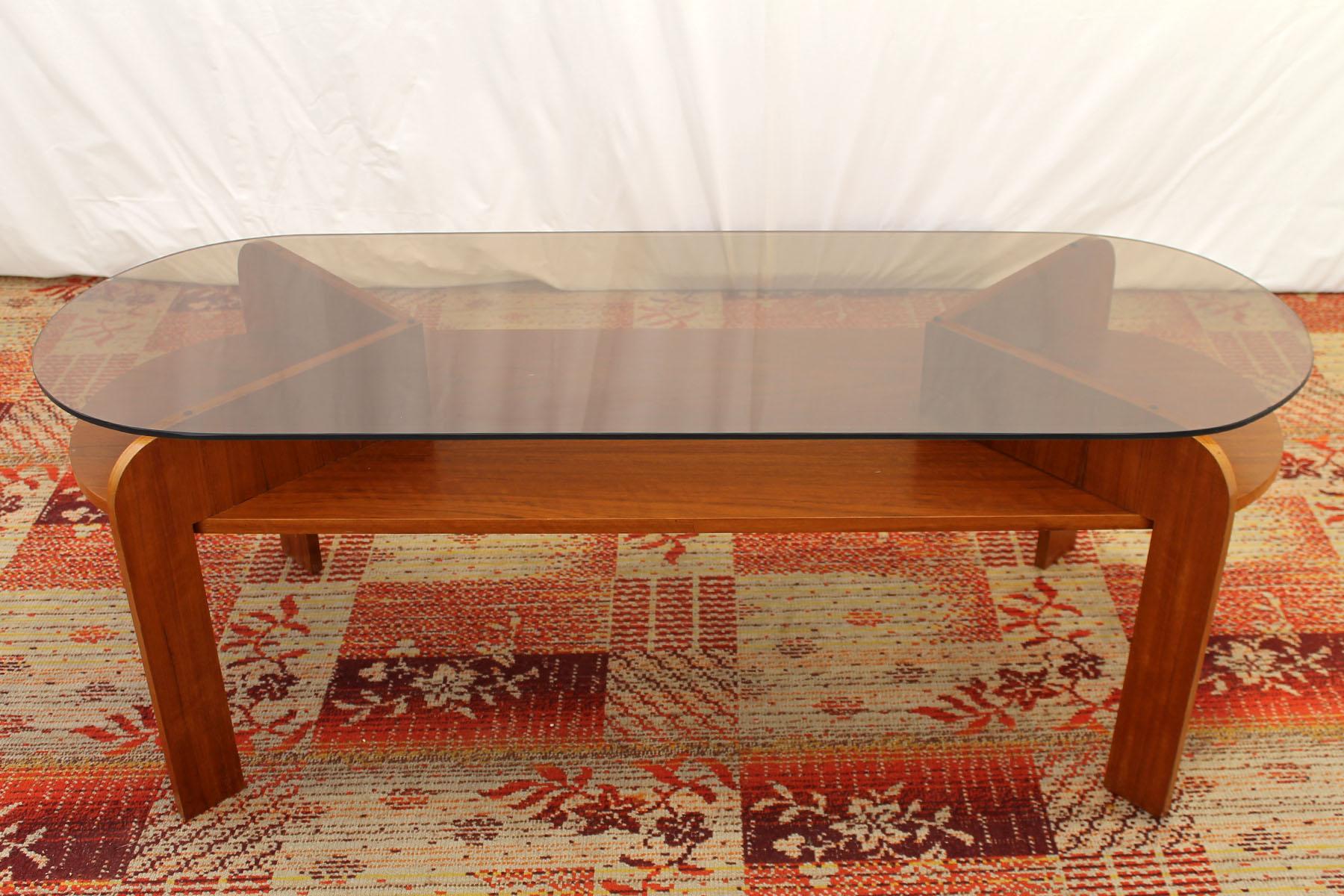 Vintage Glass Coffee Table from Czechoslovakia, 1980s 3