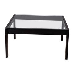 Vintage glass coffee table, Sanmarco model, designed by Gae Aulenti for Zanotta, 1970