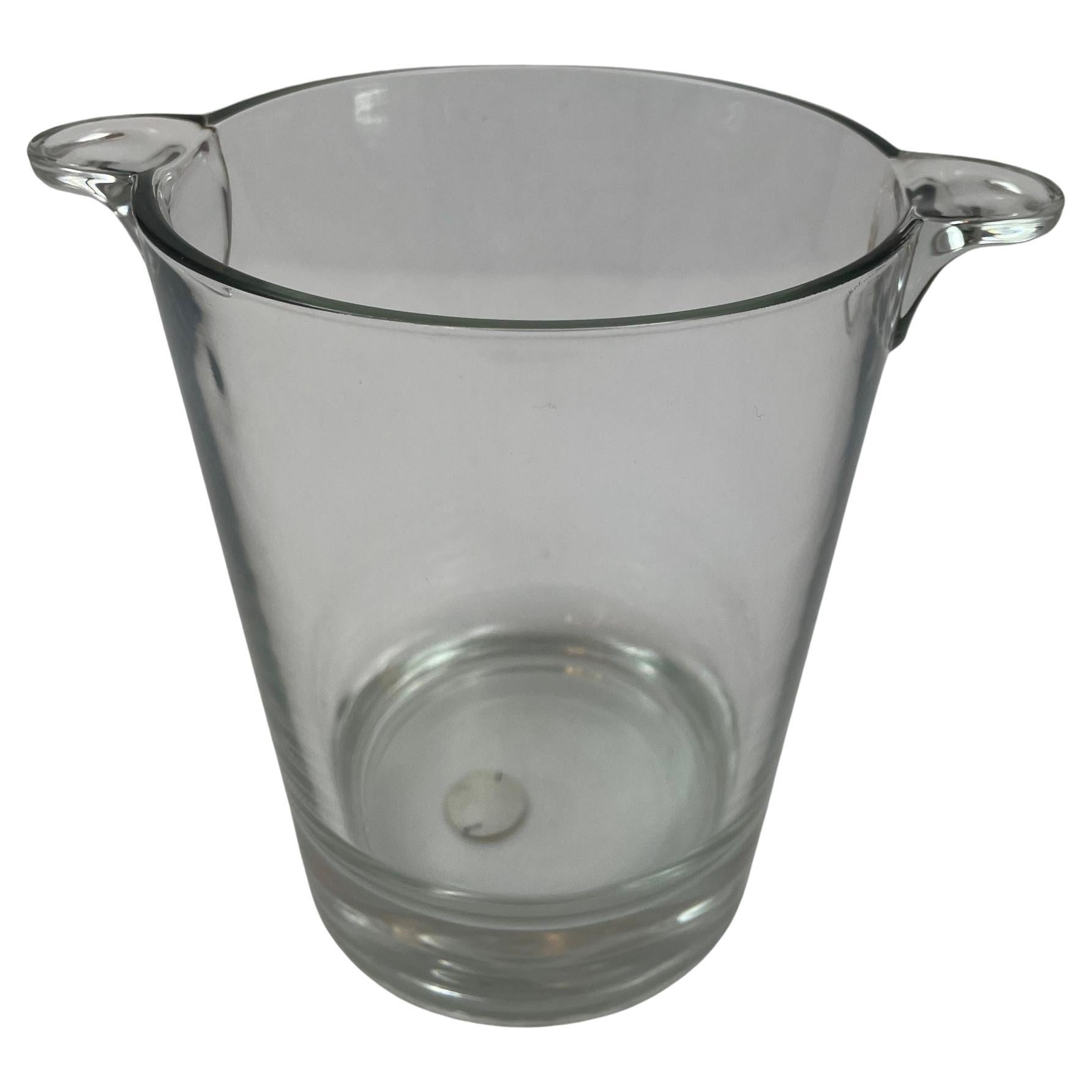 Vintage Glass Crystal Ice Bucket by Cristal D'Arques France