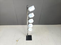 Vintage glass cube floor lamp, 1970s