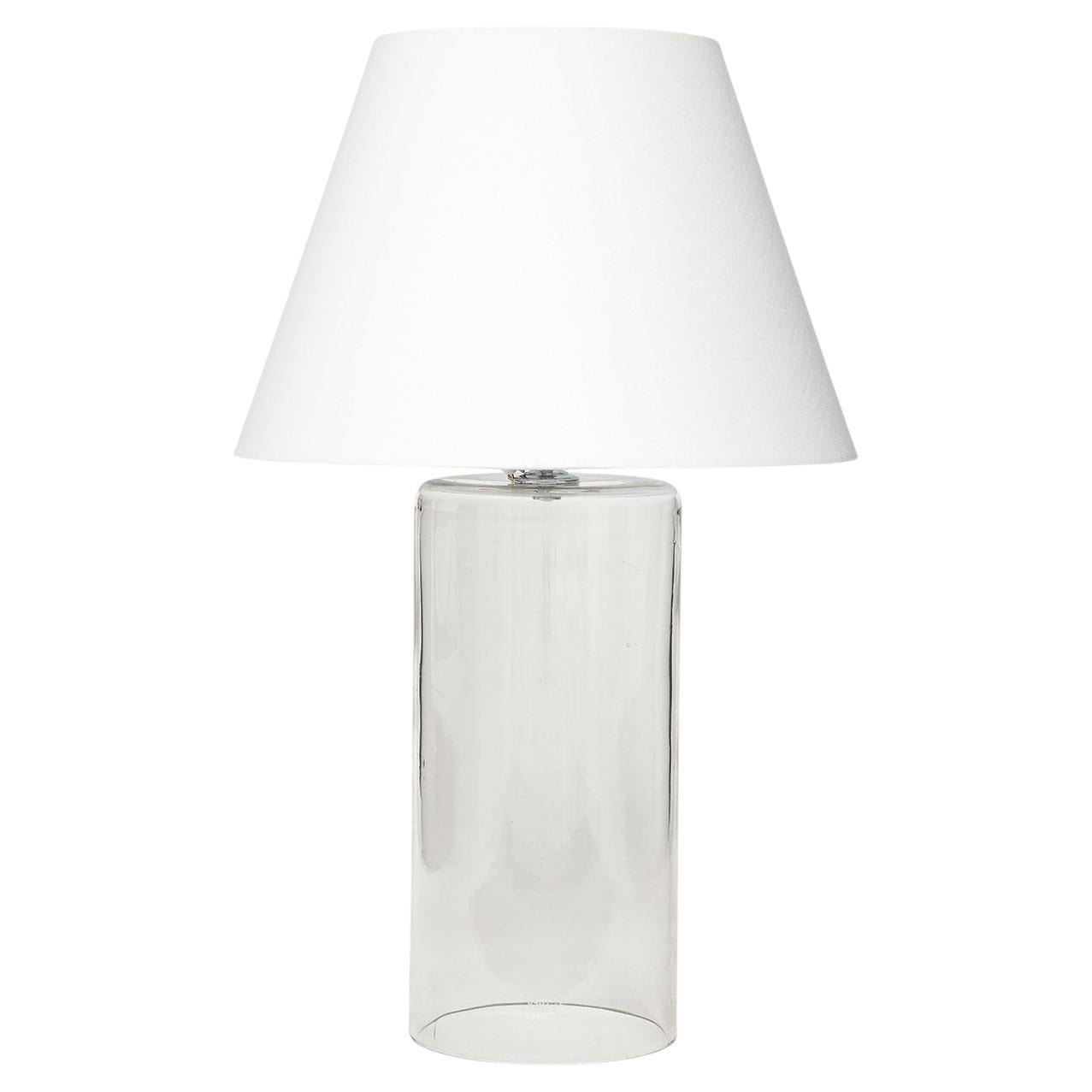 Vintage Glaszylinder Lampe im Angebot