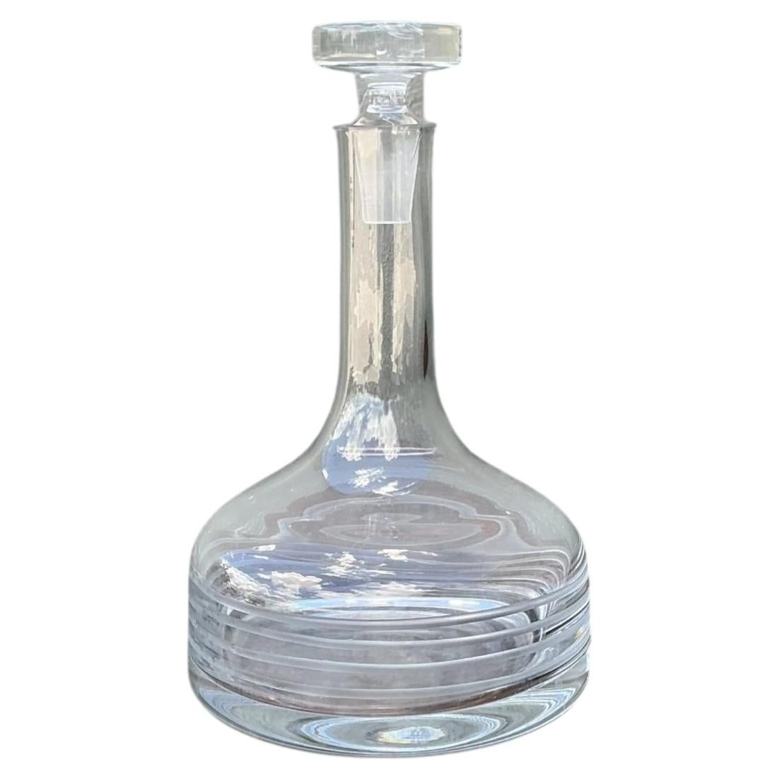 Vintage Glass Decanter with Stopper