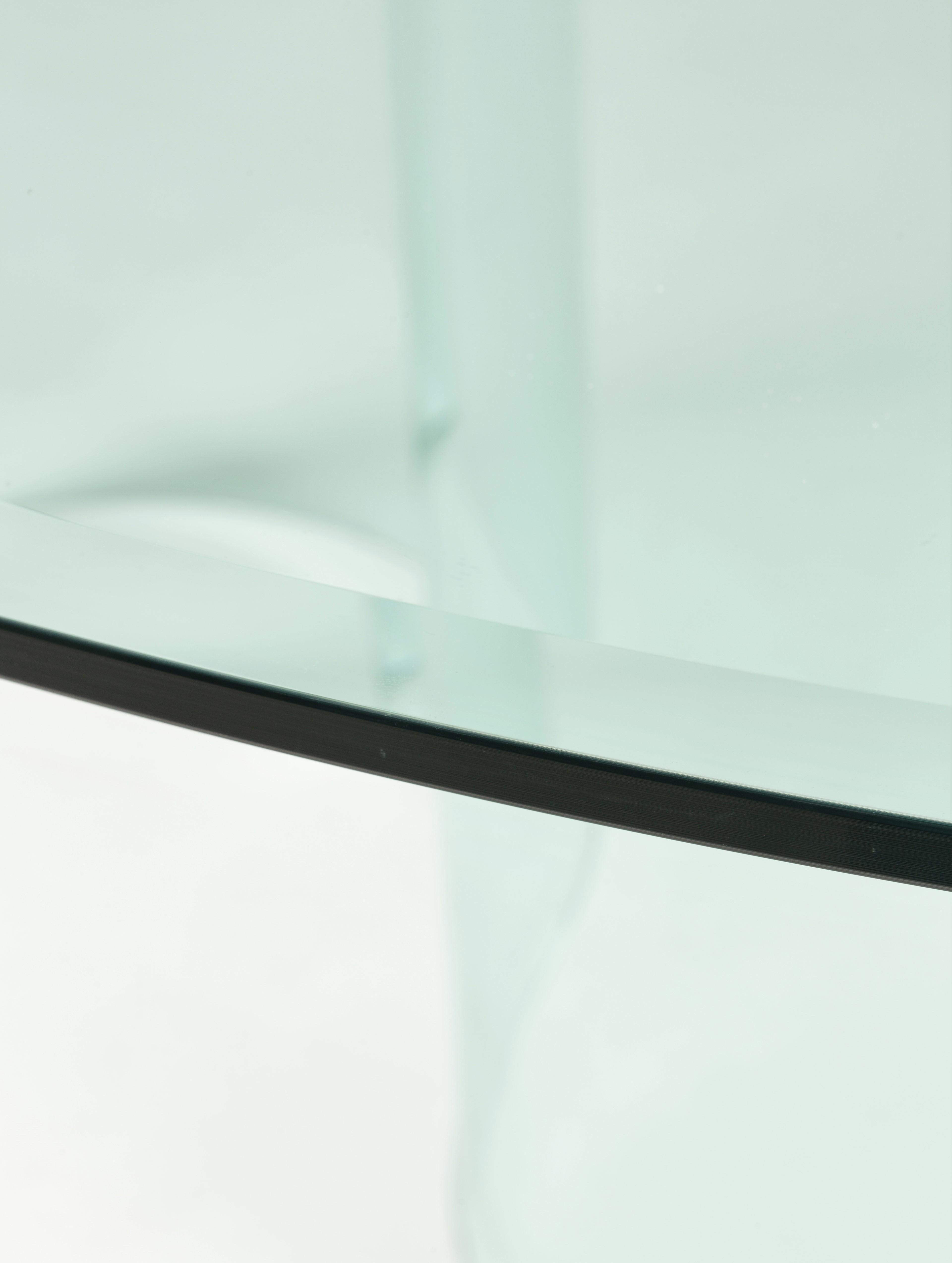 Vintage Glass Dining Table at 1stDibs