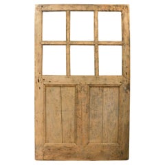 Vintage Glass Door in Poplar Wood, to Be Restored from the 19th Century, Italy