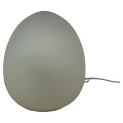 Vintage glass egg shaped table lamp , 1970’s