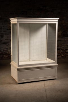 Vintage Glass-Front Retail Display Showcase Cabinet