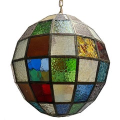 Lanterna a globo in vetro vintage