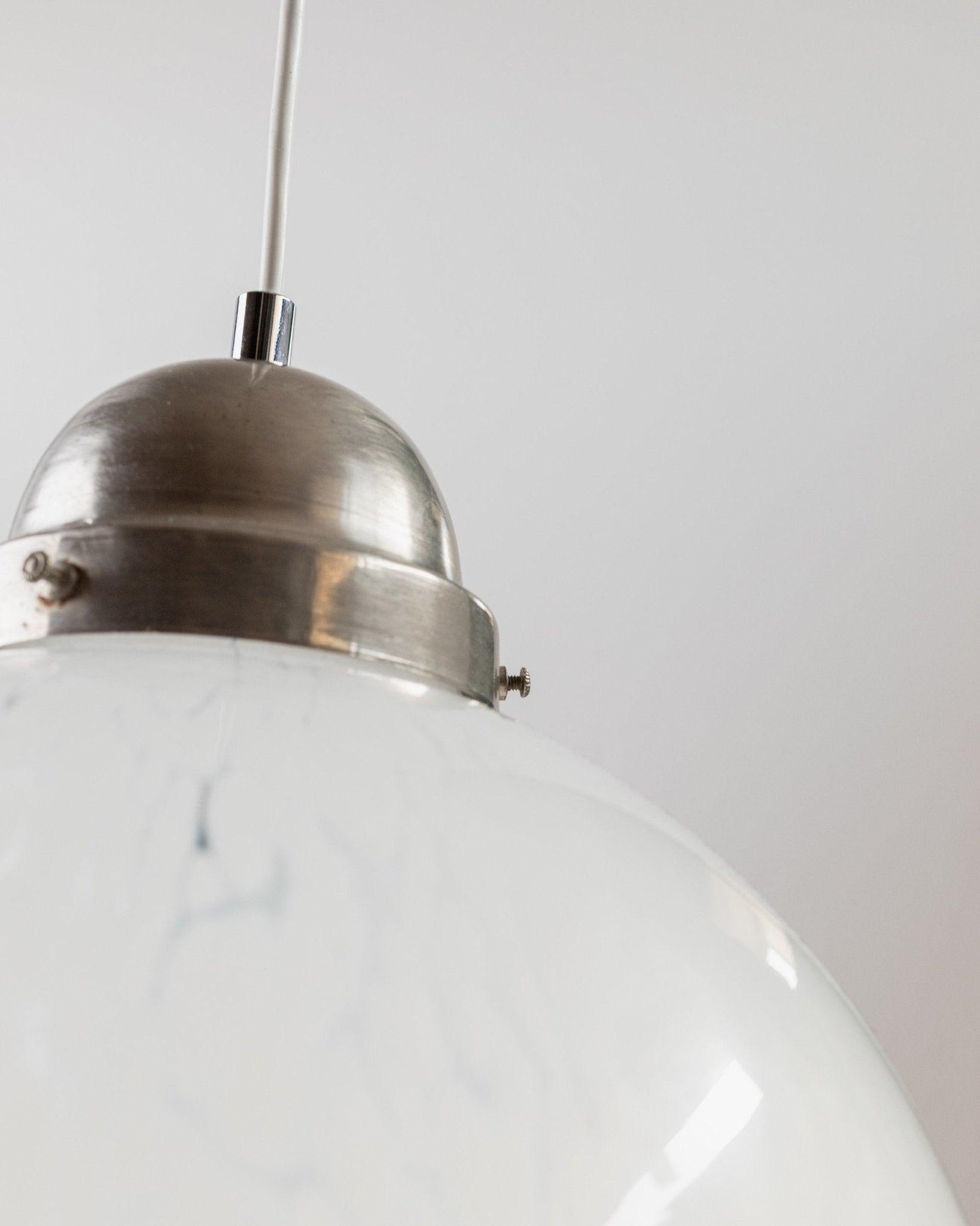 Space Age Globe Lighting d'epoca in vetro di Murano e cromo, 1960s in vendita