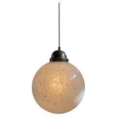 Vintage Glass Globe Light in Murano Class and Chrome, 1960s