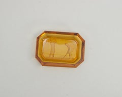 Vintage Glass Golf Dish, Pin Tray with Intaglio Golfers