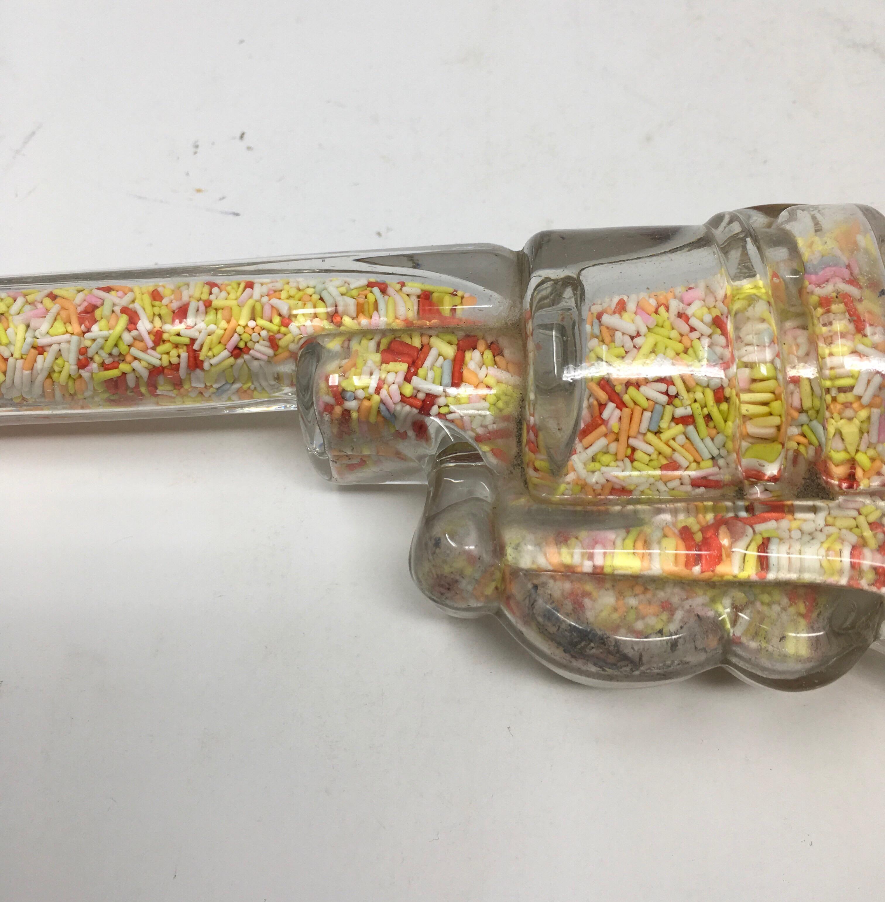 Vintage Glass Gun Candy Dispenser In Good Condition In Houston, TX
