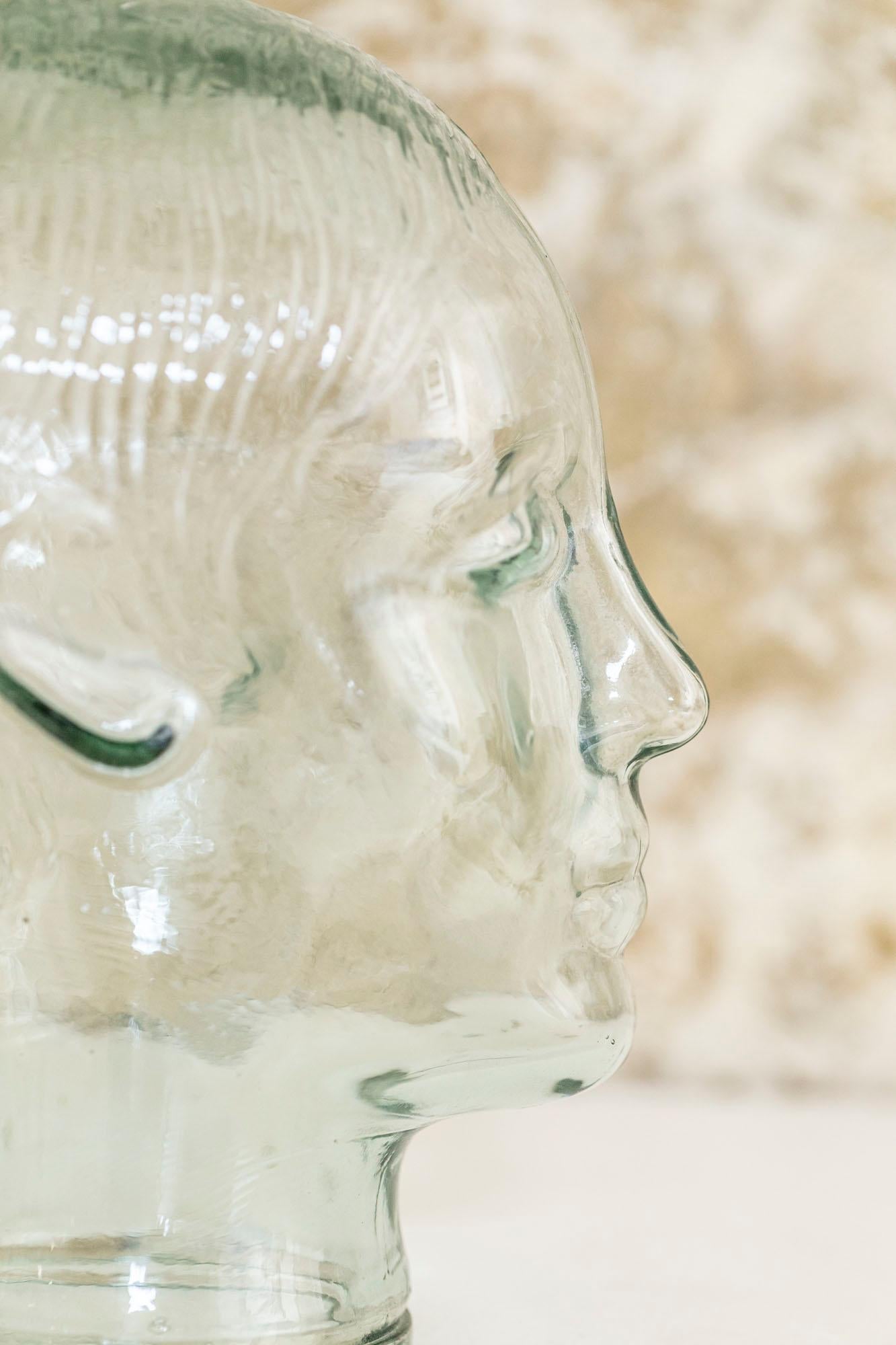 Vintage Glass Head, Italy, c. 1960 8