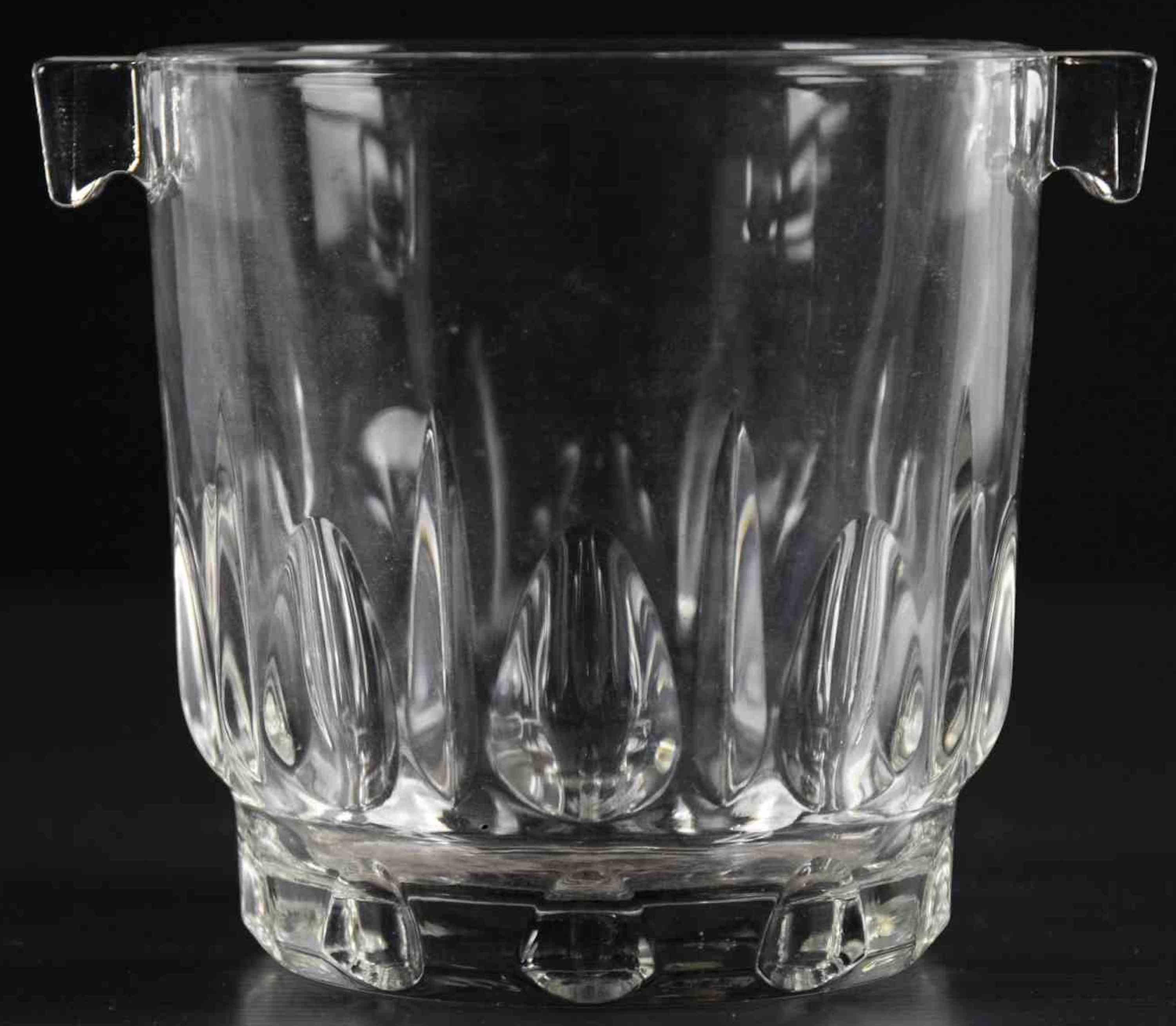 Vintage Glass Ice Bucket, Italy, 1970s In Good Condition For Sale In Roma, IT