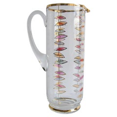 Cruche en verre vintage, Bohemia Glass, années 1960.