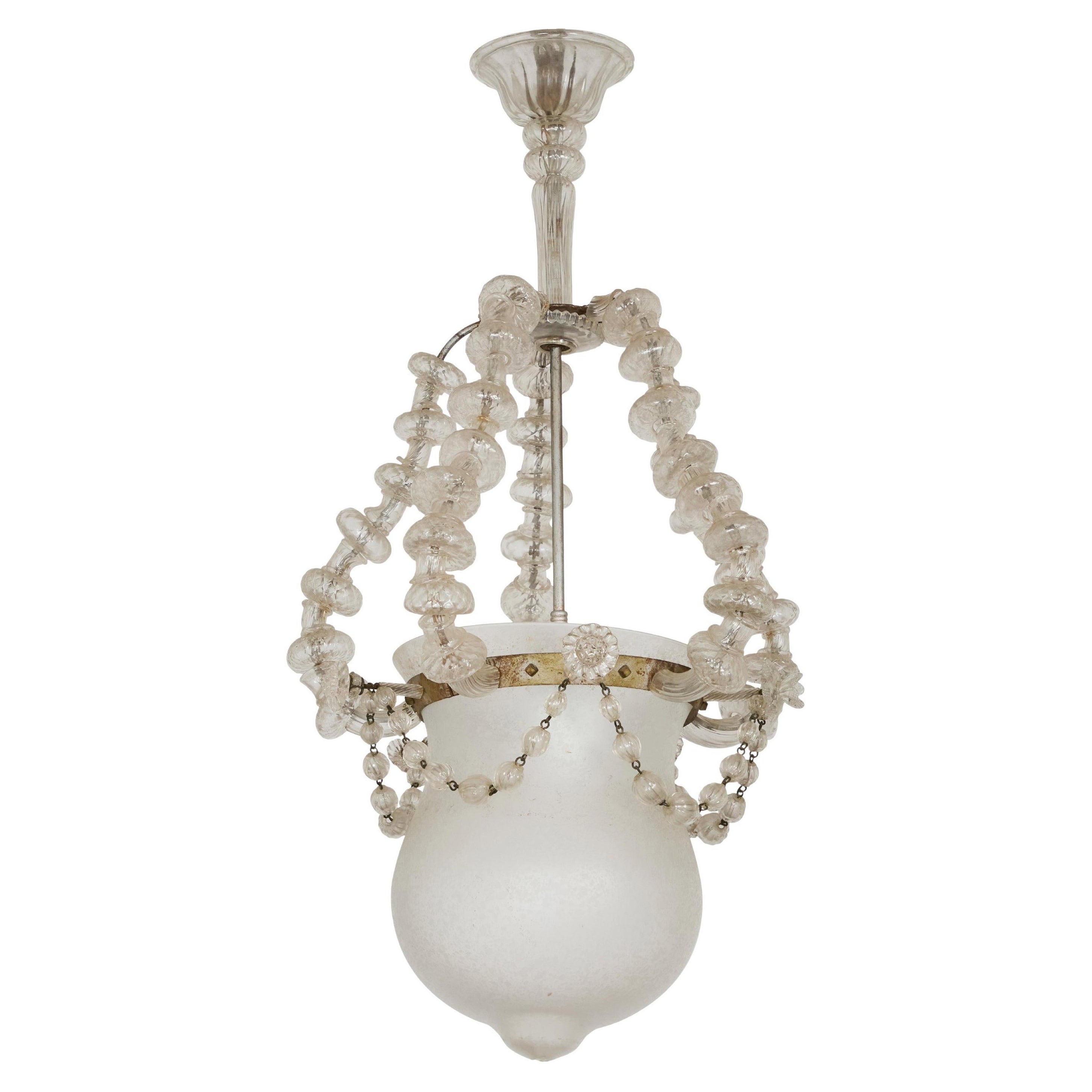 Vintage Glass Lantern