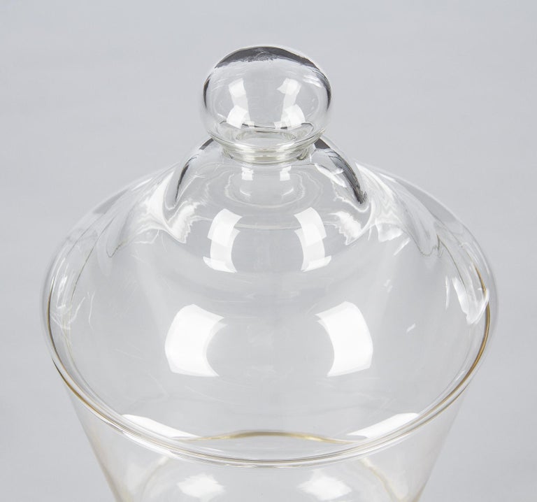 Vintage Glass Lidded Candy Jar, France, Midcentury For Sale at 1stdibs