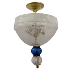 Vintage Glass Light Fixture