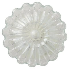 Vintage Glass Limburg Flower Flush Mount Ceiling or Wall Light, 1970s