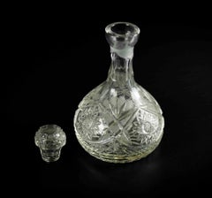 Vintage Glass Liquor Bottle, 1970s