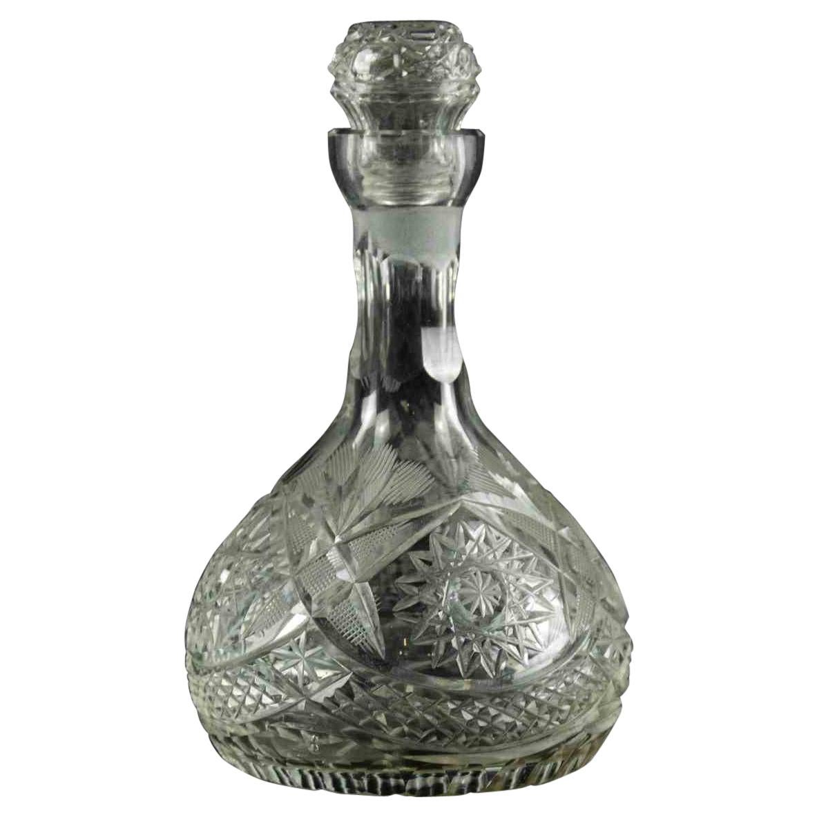 Vintage Glass Liquor Bottle, 1970s