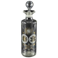 Vintage Glass Liquor Bottle, Vintage Decorative Object, 1970s