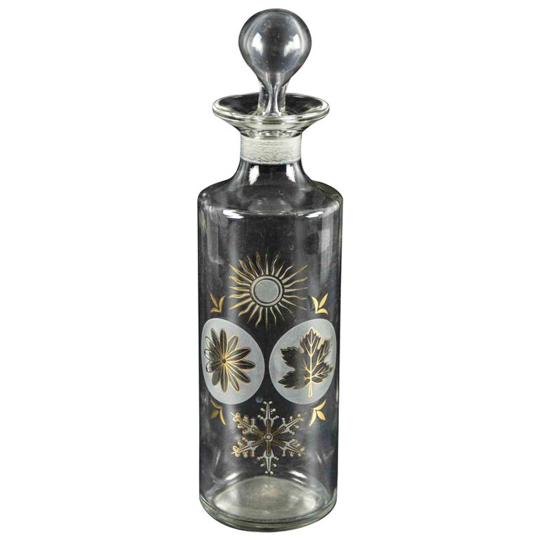 Vintage Glass Liquor Bottle, Vintage Decorative Object, 1970s at 1stDibs