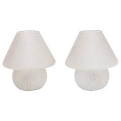 Vintage Glass Mushroom or Mushroom Lights 1960 Germany.