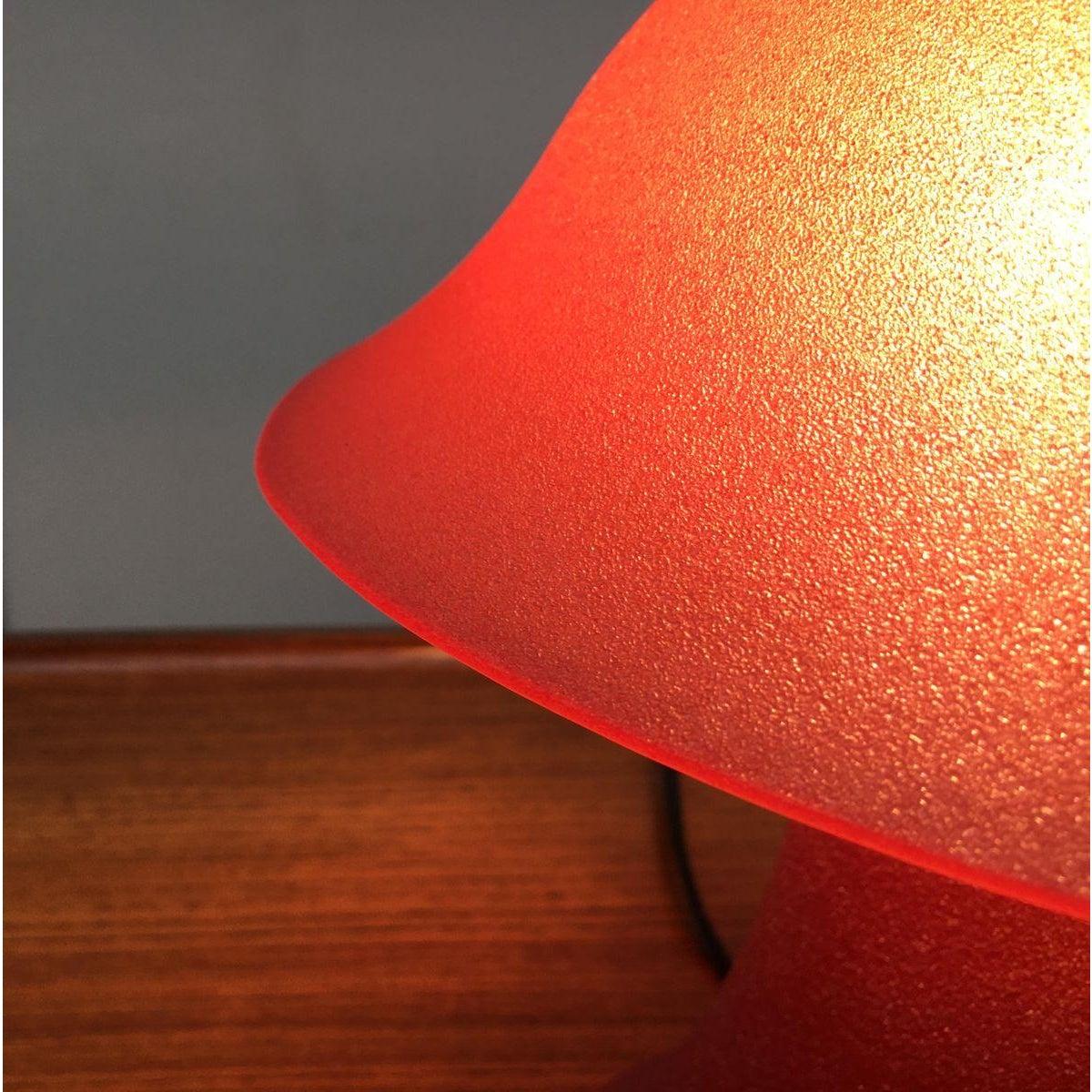 Lampe de table champignon vintage en verre, 1970 en vente 1