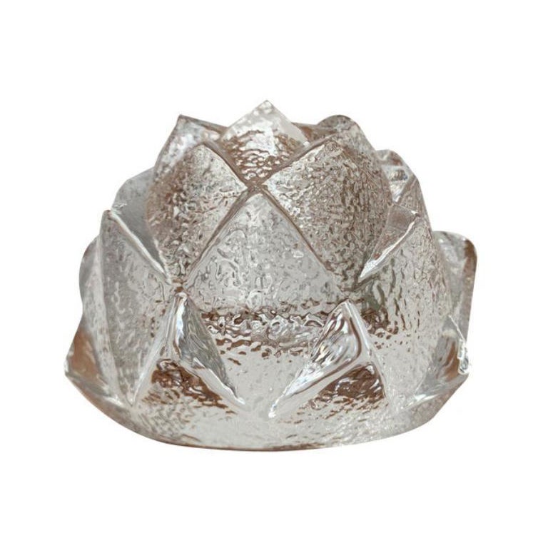 Vintage Glass Nimbus Candle Holder by Berit Johansson for Orrefors, 1970s