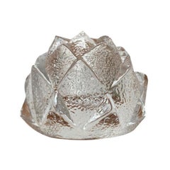 Vintage Glass Nimbus Candle Holder by Berit Johansson for Orrefors, 1970s