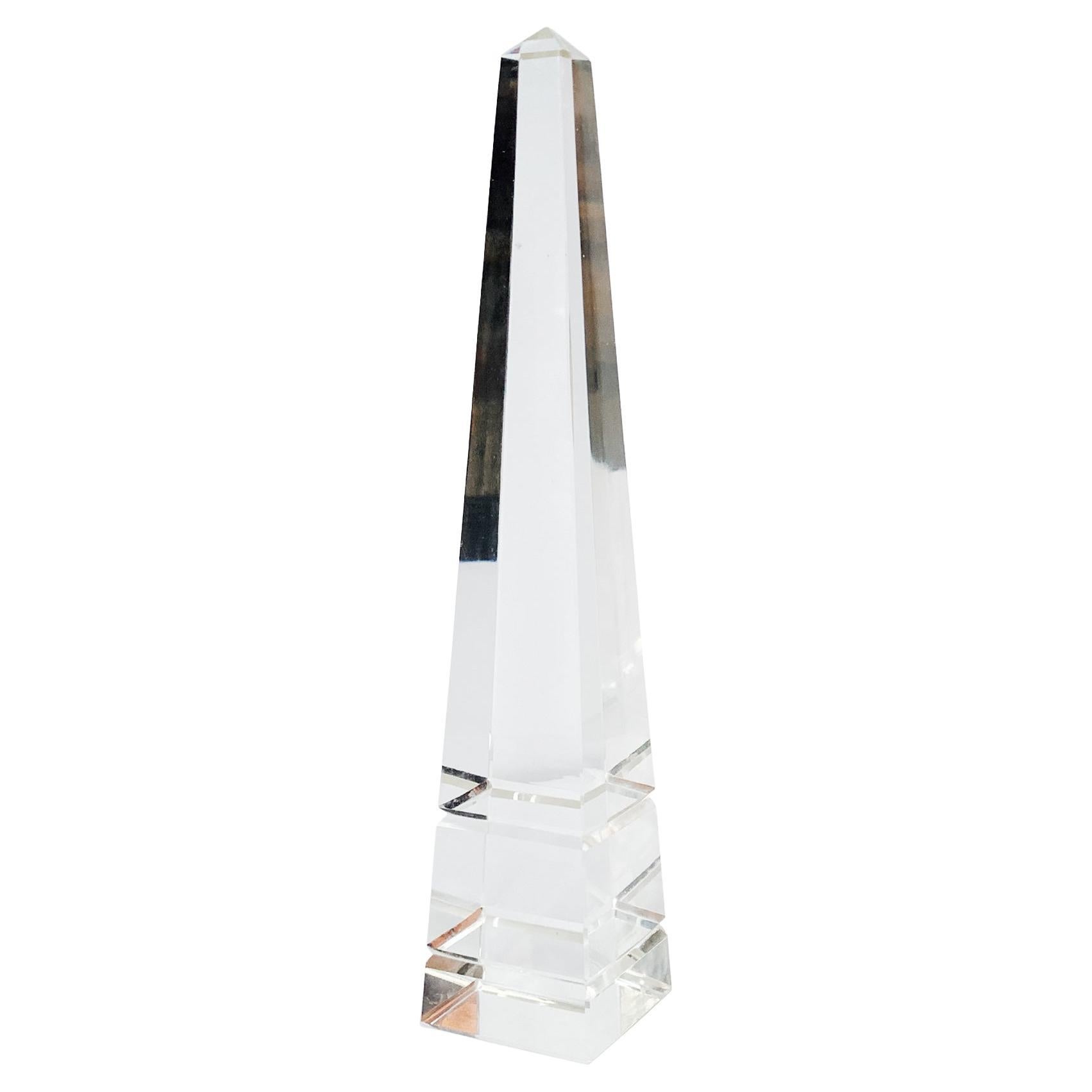 Vintage Glass Obelisk